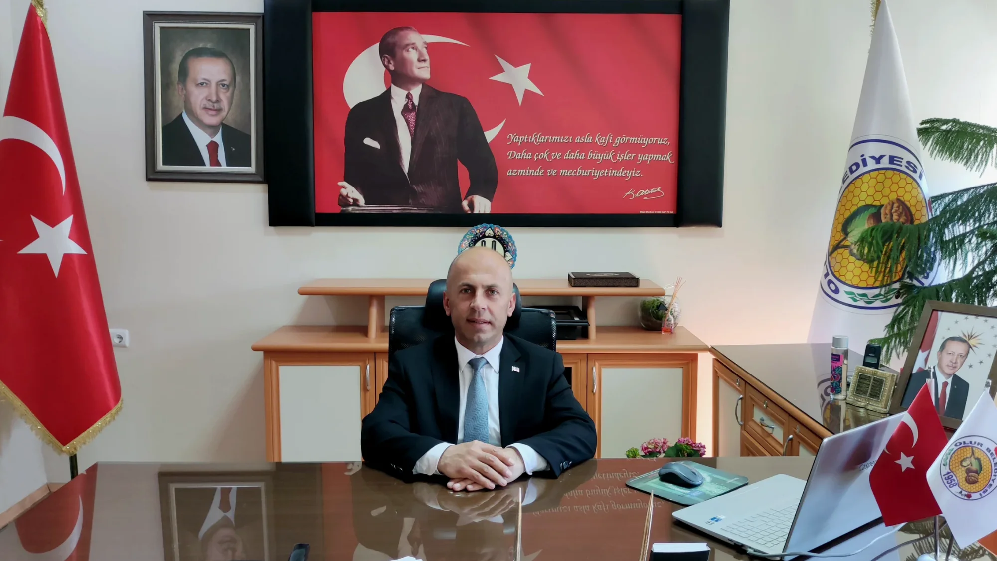Başkanımız Vedat Ergün Görevine Başladı Olur Belediyesi